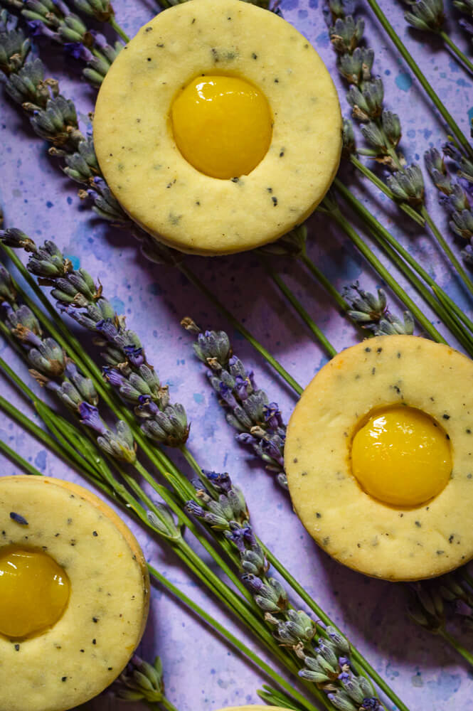 lavender and lemon curd cookies