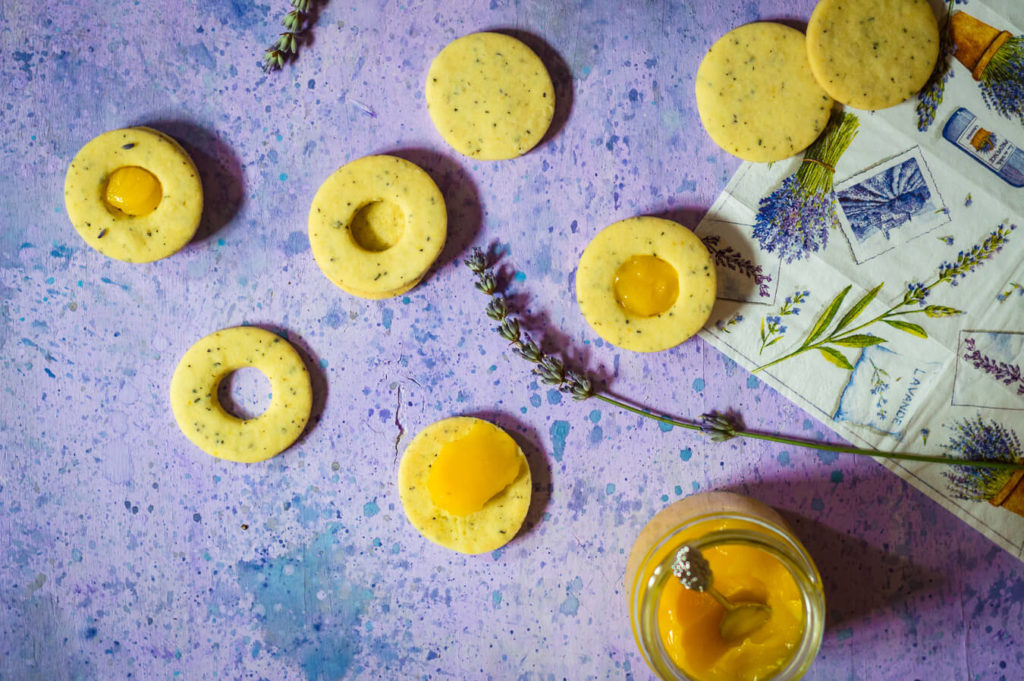 lavender and lemon curd cookies