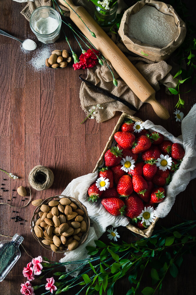 ingredients for strawberry galette