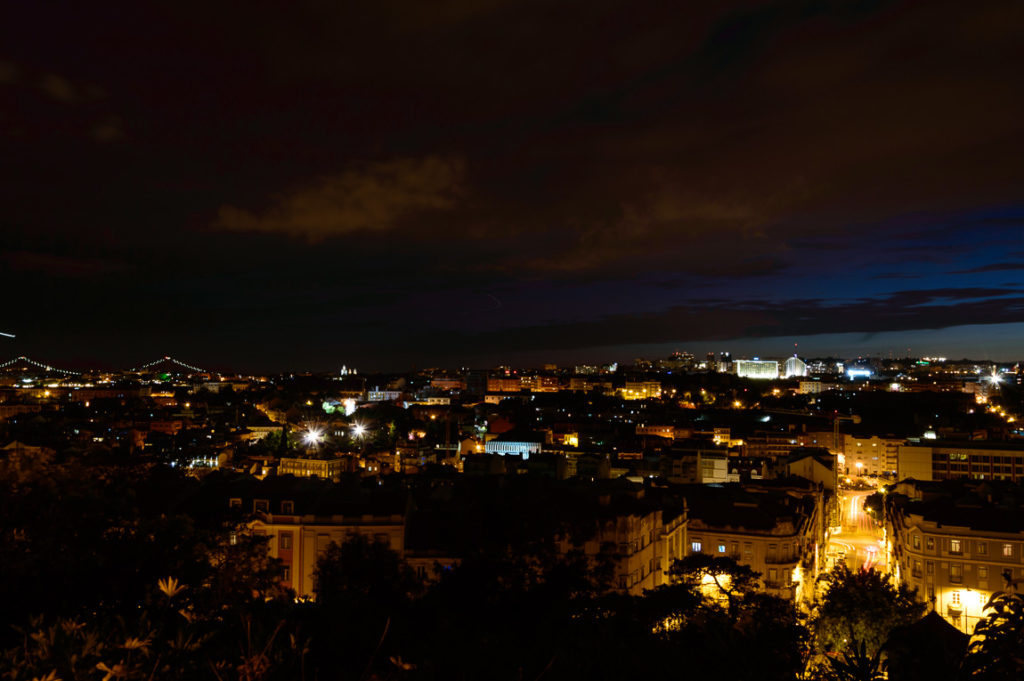 večernji pogled na lisabon