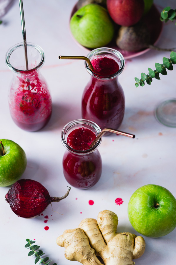 vegan beetroot apple smoothie