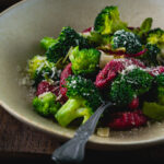 beetroot gnocchi with brown butter sauce