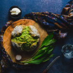 green wild garlic soda bread