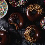 chocolate glazed yeast donuts (doughnuts)