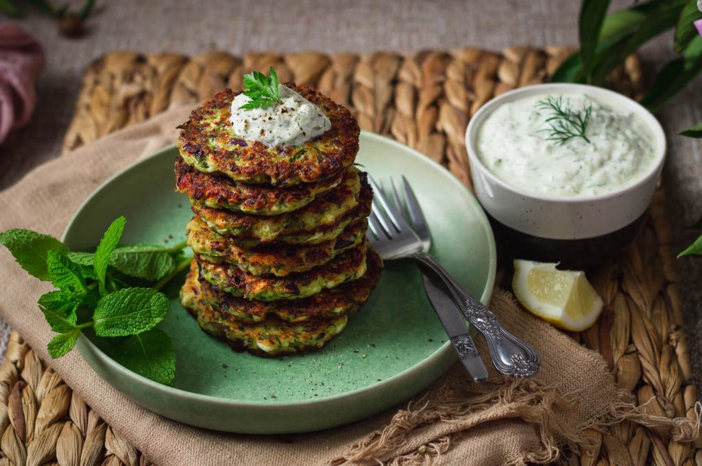 greek zucchini and feta fritters