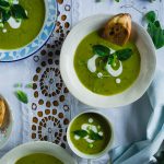 creamy pea and mint soup