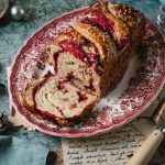 raspberry brioche babka