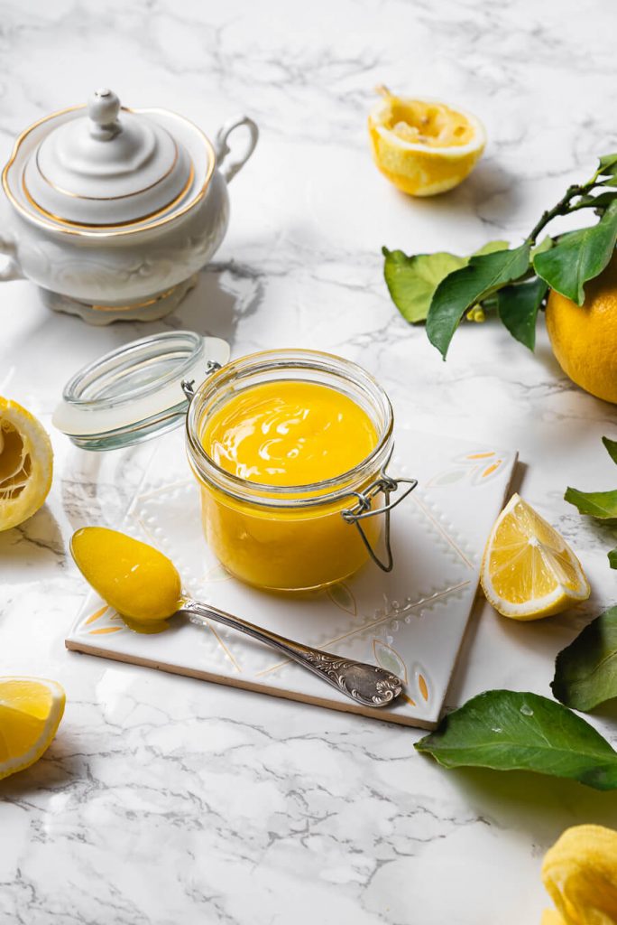 homemade perfect lemon curd in a jar
