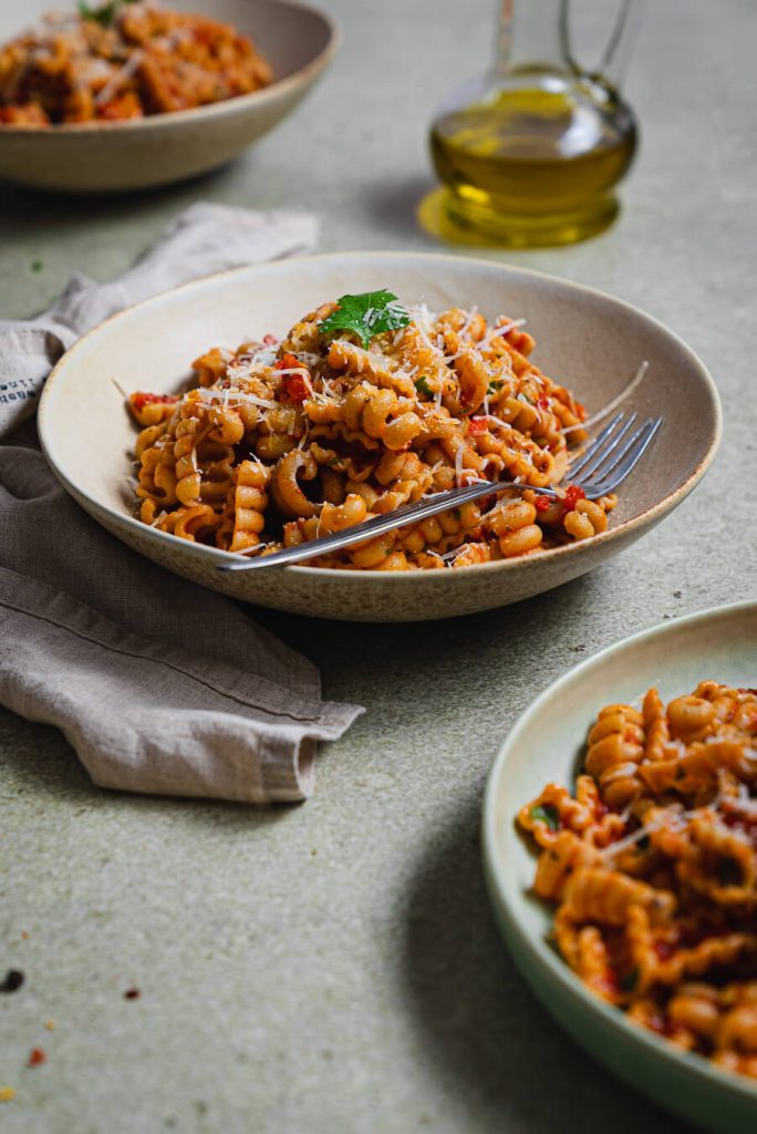 whole-wheat pasta arrabbiata