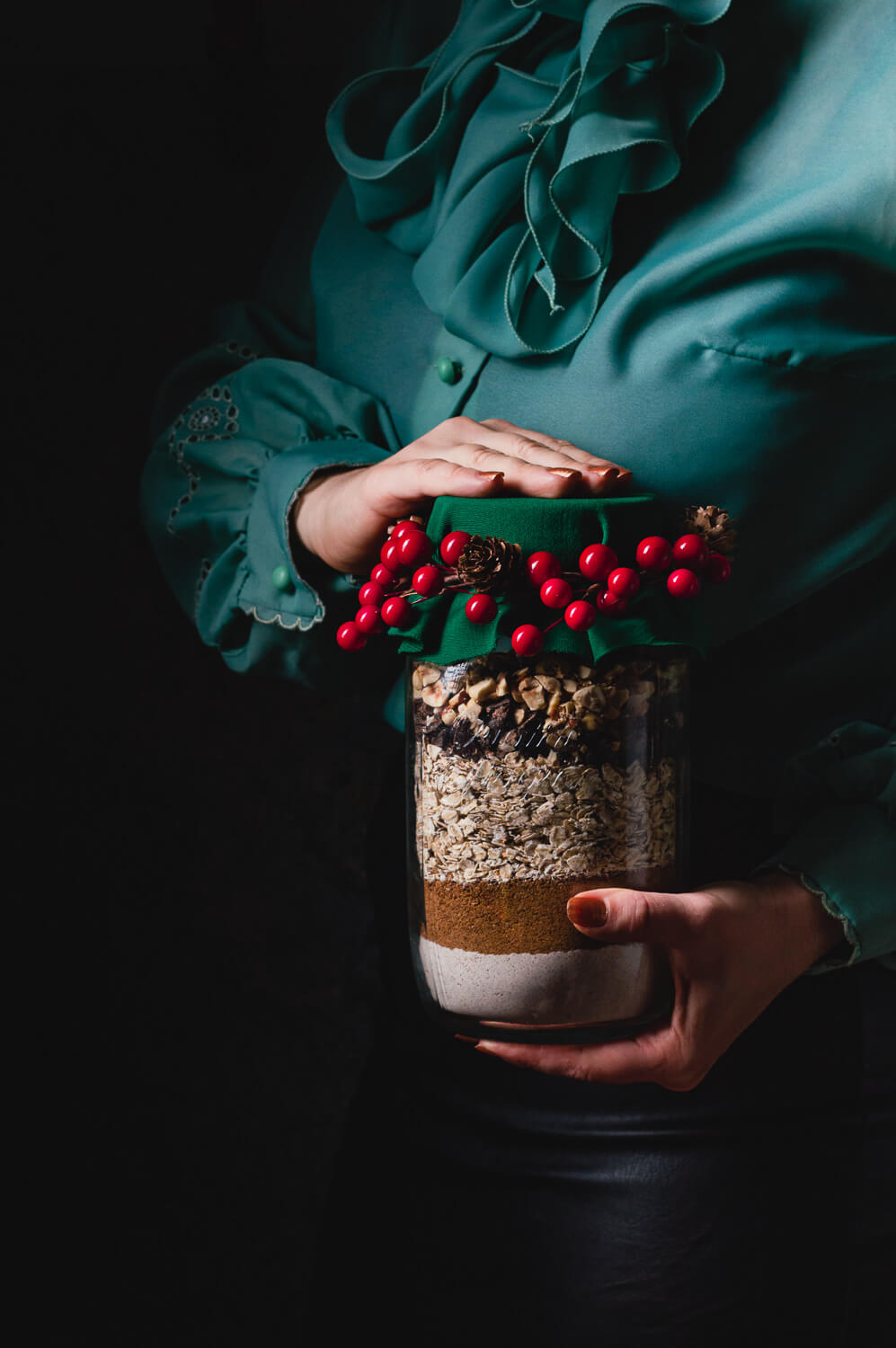 cookie mix in a jar as edible christmas gift