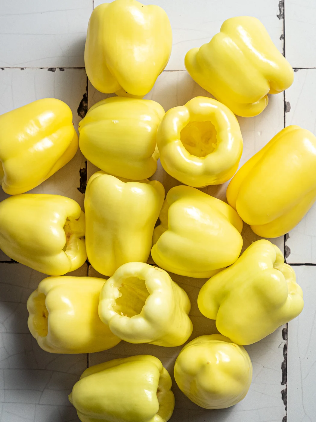 yellow bell peppers (paprike babure), traditionally used for making Croatian Stuffed Peppers