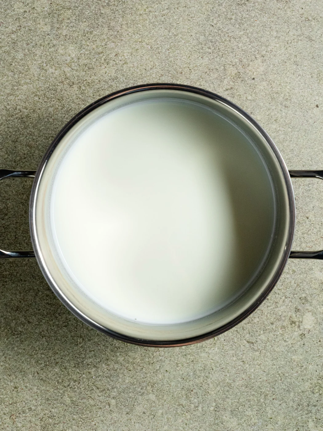 milk in a saucepan