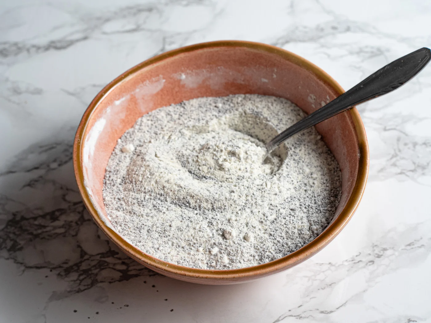 dry ingredients in a bowl mixed together
