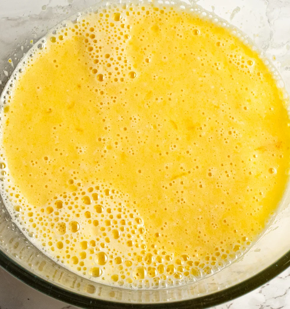 making poppy seed cake batter