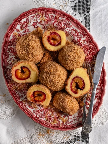 Croatian potato plum dumplings