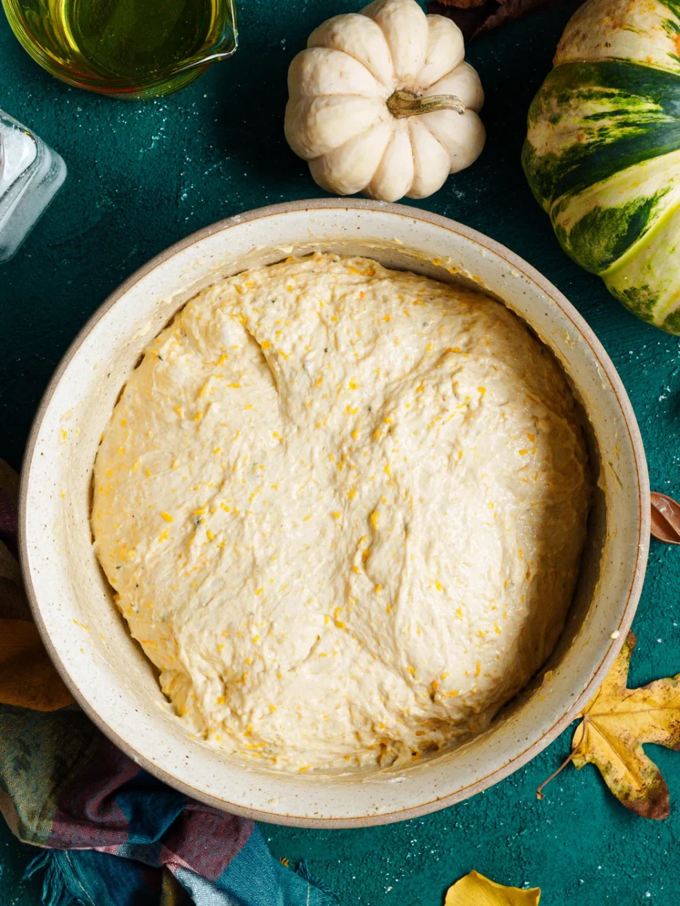 focaccia dough in the boowl