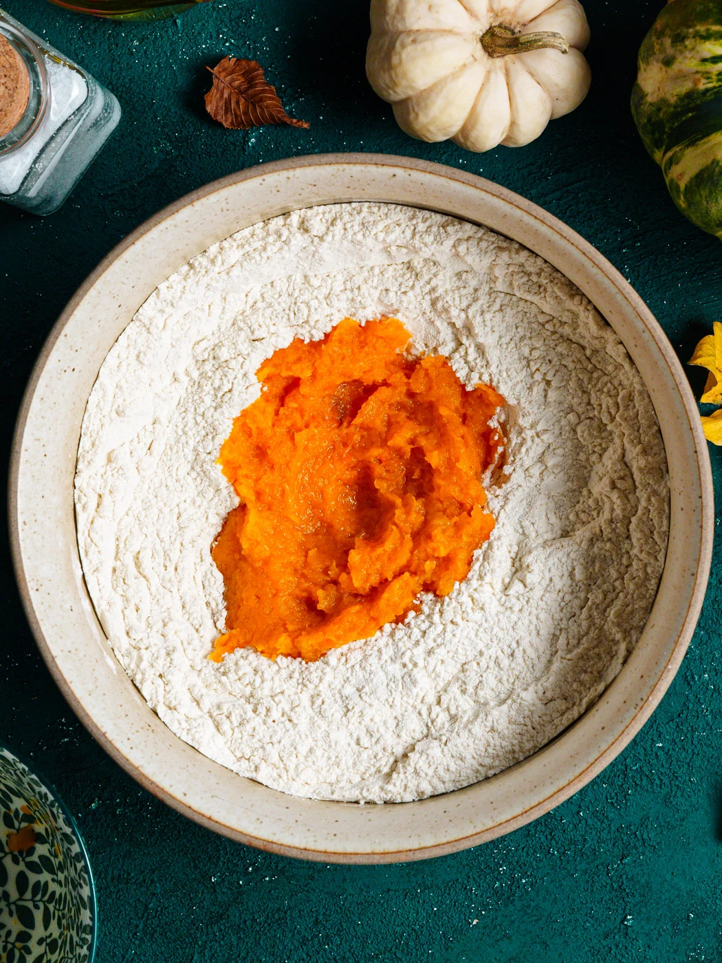 added pumpkin puree into dry ingredients