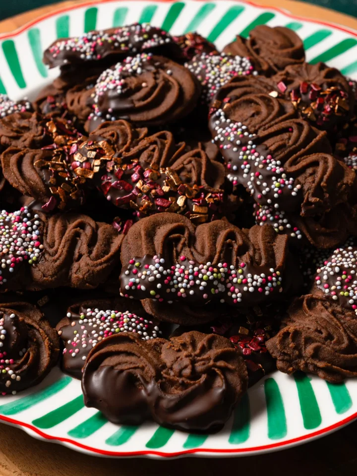 Chocolate Dipped Viennese Whirls
