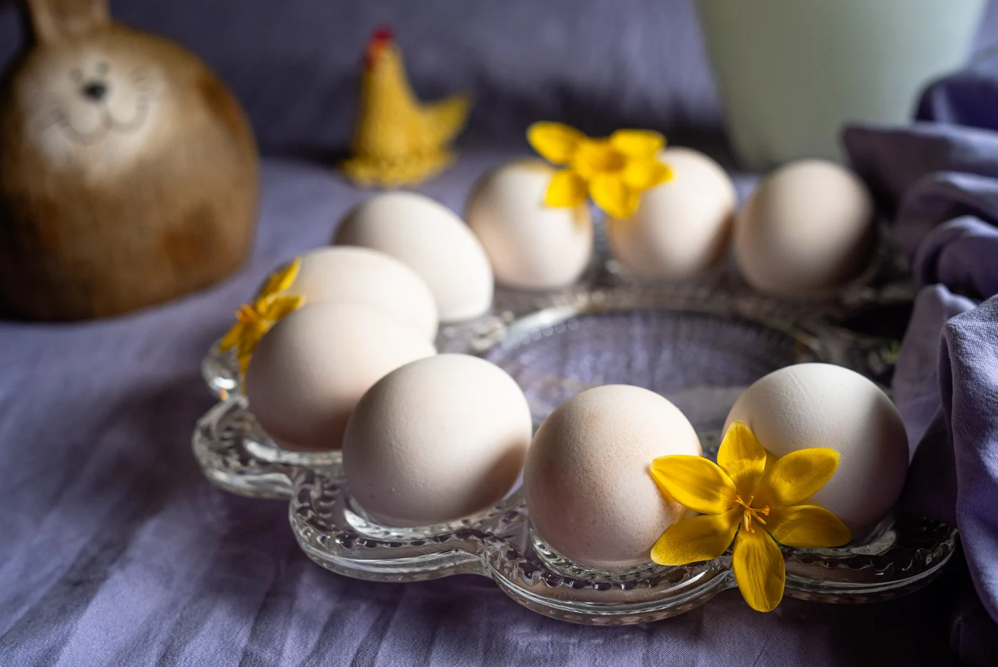 white eggs for easter, made from brown eggs