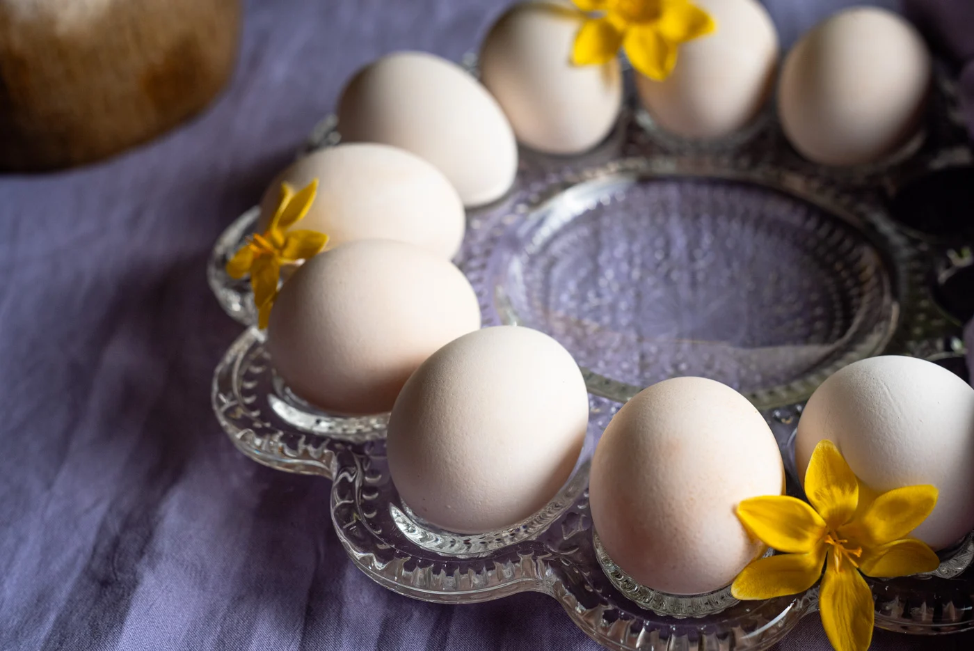whitened eggs