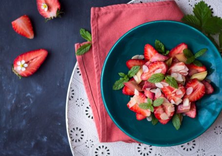 strawberry and rhubarb salad