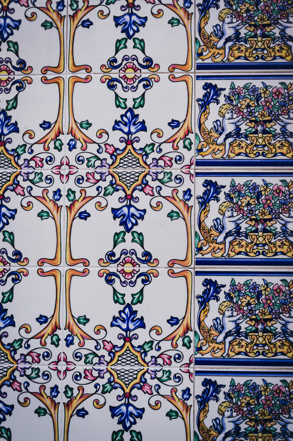 Ceramic tiles in Lisbon, Portugal Food and Mood