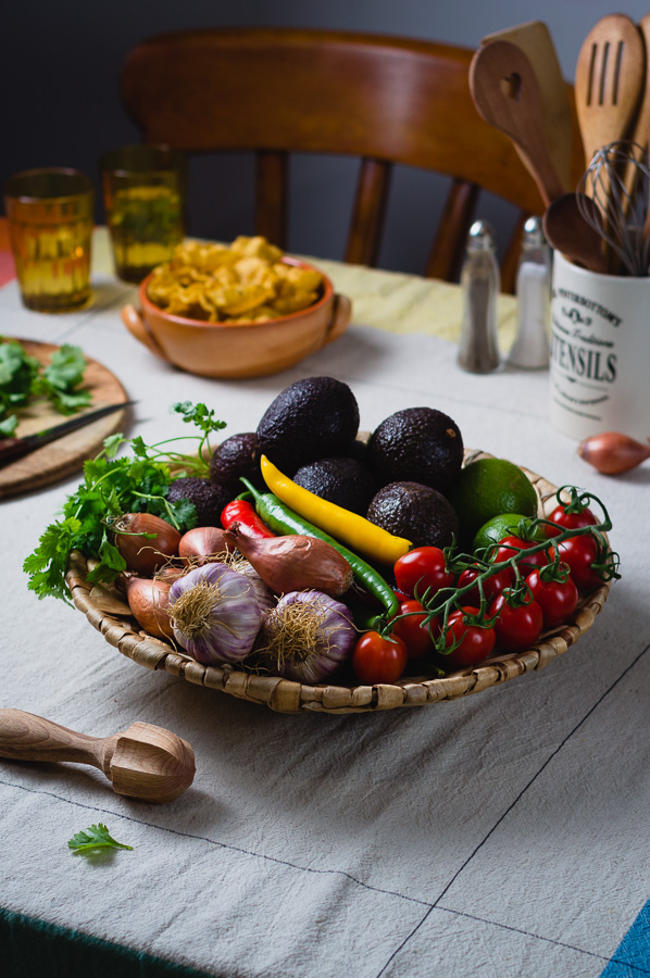 ingredients for making guacamole